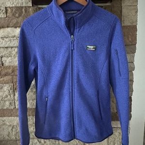 L.L. Bean jacket & coat / purple/blue heather knit fleece